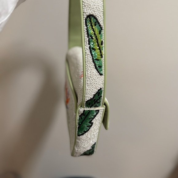 STAUD Tommy beaded bag tropical birds of paradise resort vacation palm floral - Picture 9 of 12